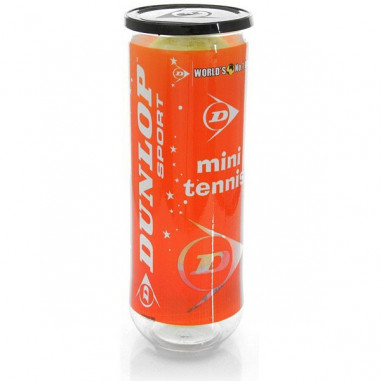 Tube de 3 balles Mini Tennis DUNLOP Mini Tennis Orange