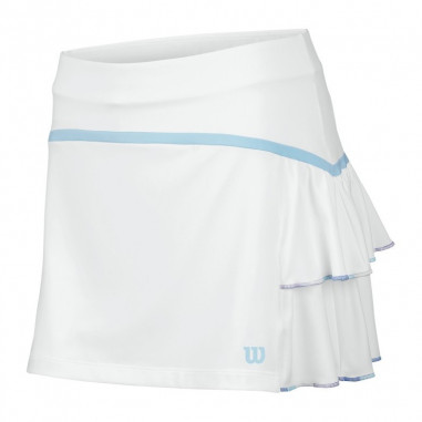 Visiter la boutique WILSONWILSON Jupe de Tennis Late Summer Flirty Ruffle 32 cm pour Femme S Multicolore White/Island Turq 