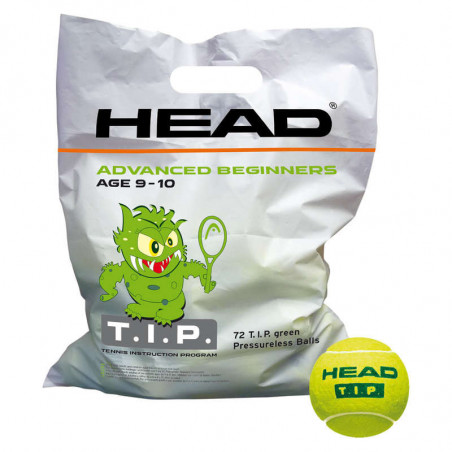 Sachet de 72 balles Intermediaires HEAD T.I.P. Green
