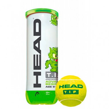 Tube de 3 balles Intermédiaires HEAD T.I.P. Green