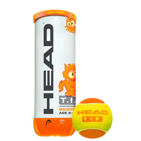 Tube de 3 balles Mini Tennis HEAD T.I.P. Orange