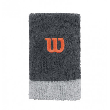 Poignets Eponge WILSON Extra Anthracite / Gris / Orange x 2 PE 2017