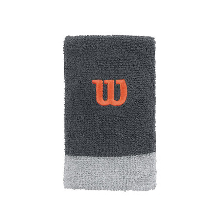 Poignets Eponge WILSON Extra Anthracite / Gris / Orange x 2 PE 2017