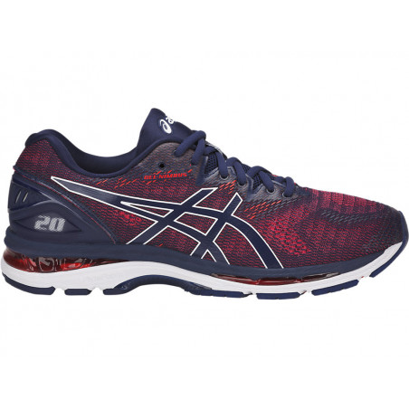 Chaussures Running ASICS Homme GEL NIMBUS 20 Bleu Indigo Rouge AH 2017
