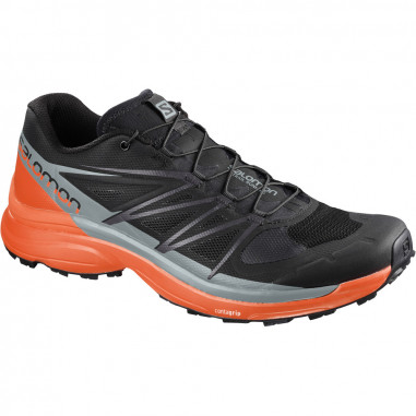 Chaussures Running SALOMON Homme Wings Pro3 Noire / Orange PE 2018