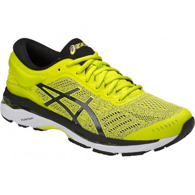 Chaussures Running ASICS Homme GEL-KAYANO 24 Jaune / Noire PE 2018