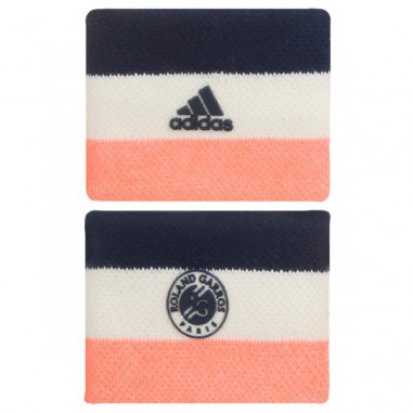 Poignets éponge ADIDAS Ecru / Bleu / Corail Roland Garros PE 2018