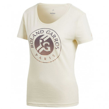 T-Shirt ADIDAS Femme RG Roland Garros Ecru PE 2018