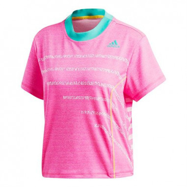 T-Shirt ADIDAS Femme Seasonal Tee Rose / Vert AH 2018