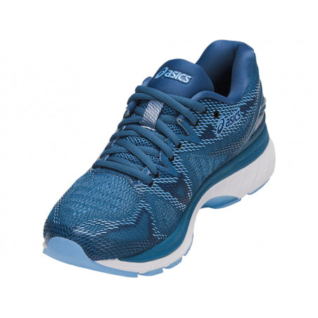 Chaussures Running ASICS Femme GEL NIMBUS 20 Bleu Azur Blanc AH 2018