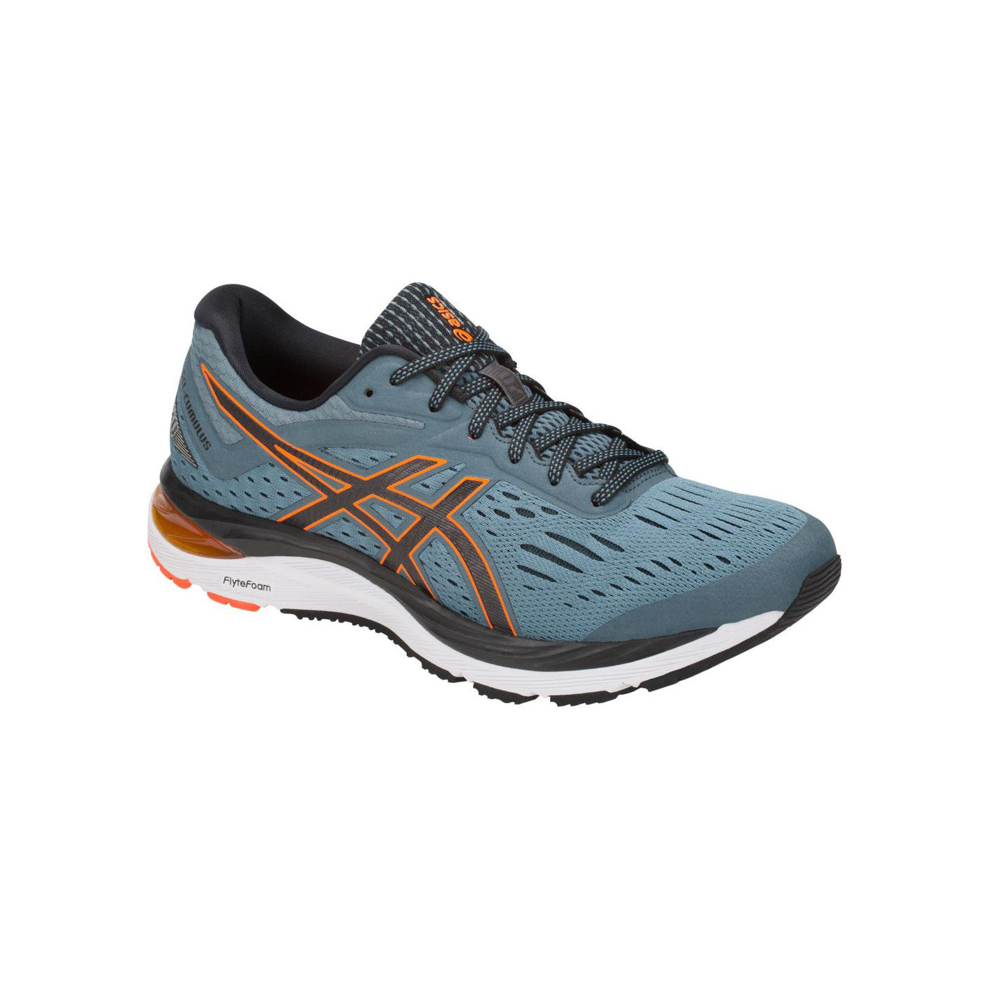 Chaussures Running ASICS Homme GEL CUMULUS 20 Bleu Gris Orange AH 2018