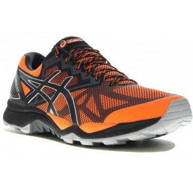 Chaussures Running ASICS Homme GEL FUJITRABUCO6 Orange Noire AH 2018