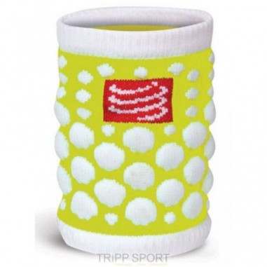 Poignet Eponge COMPRESSPORT Sweat Band Jaune