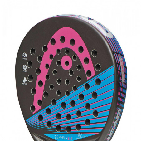 Raquette Padel HEAD Zephyr 3.1 with CB Noir / Turquoise/ Rose 2018