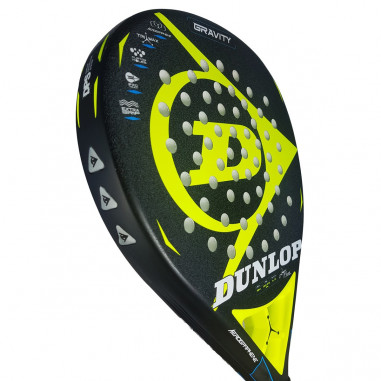 Raquette Padel DUNLOP GRAVITY Noir / Jaune (365...