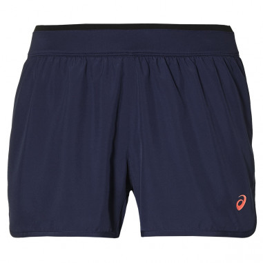 Short ASICS Femme Practice Bleu Indigo / Saumon PE 2019