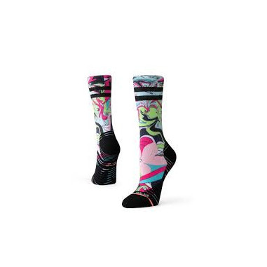 Chaussettes STANCE Femme Athena Crew W Noir / Rose AH 2019