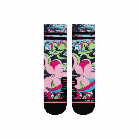 Chaussettes STANCE Femme Athena Crew W Noir / Rose AH 2019