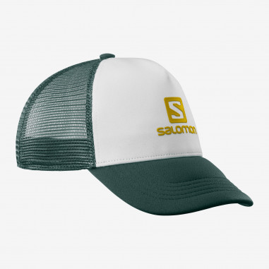 Casquette SALOMON CAP SUMMER Logo Vert Cèdre / Blanc / Or PE 2020