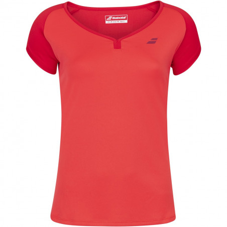 T-Shirt BABOLAT Fille PLAY Cap Sleeve Rouge 2020