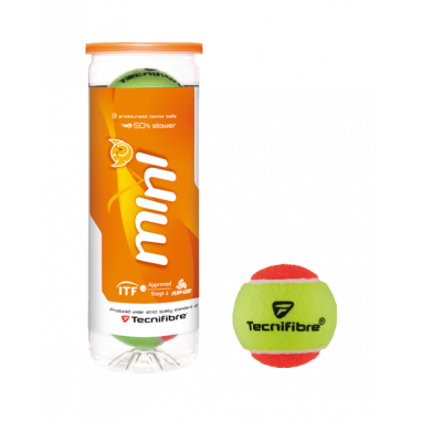 Tube de 3 balles Mini-Tennis TECNIFIBRE Mini Orange