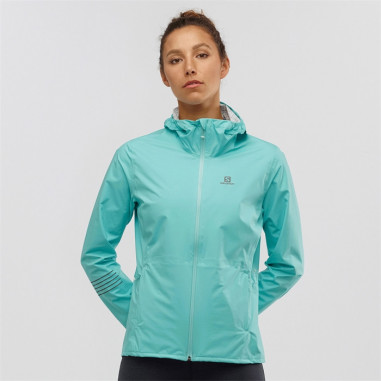 Veste Running SALOMON Femme Lightning WP JKT W Bleu Meadowbrook PE 2020