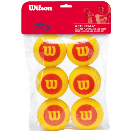 Sachet de 6 balles Mousses WILSON Starter Foam