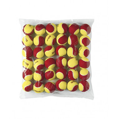 Sachet de 36 balles Mousses Feutrées WILSON Starter Red
