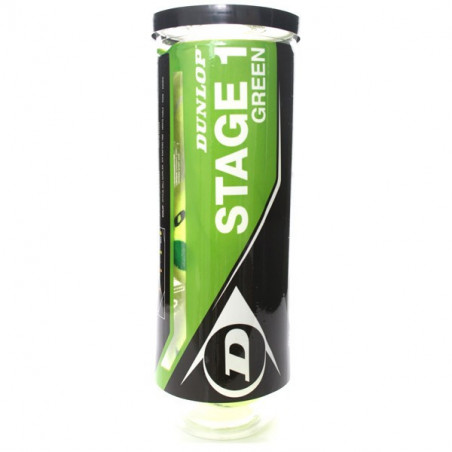 Tube de 3 balles Intermediaires DUNLOP Stage 1 Green