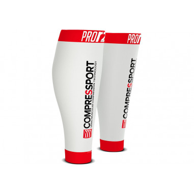 Manchons d'effort COMPRESSPORT CALF R2 Swiss Blanc AH 2016