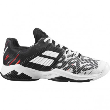 Chaussures BABOLAT Homme Propulse Fury All Court Blanc / Noir / Rouge PE  2020