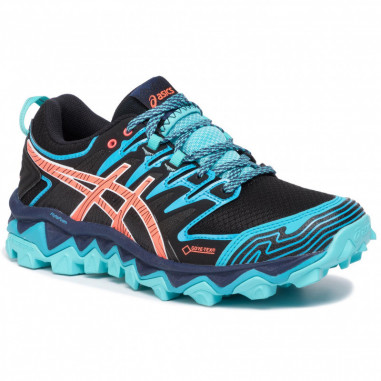 Chaussures Running ASICS Femme GEL-FUJITRABUCO7GTX Turquoise/Noir/Corail AH 2019
