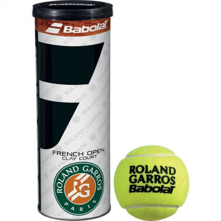 Tube de 3 balles BABOLAT French Open Clay Roland Garros