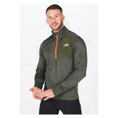 Veste Running NEW BALANCE Homme NB Impact Grid HZ Kaki / Orange  AH 2020