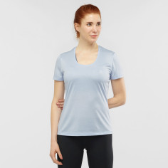 T-Shirt Running SALOMON Femme AGILE SS Tee Bleu AH 2020 2